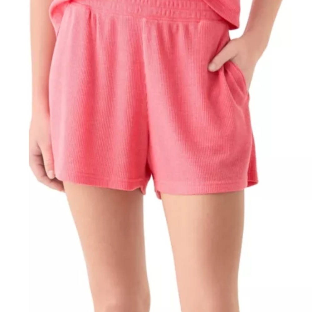 Olive & Oak Cherry Pop Womens Waffle Knit Shorts Size Small